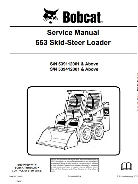 bobcat 553 service manual pdf